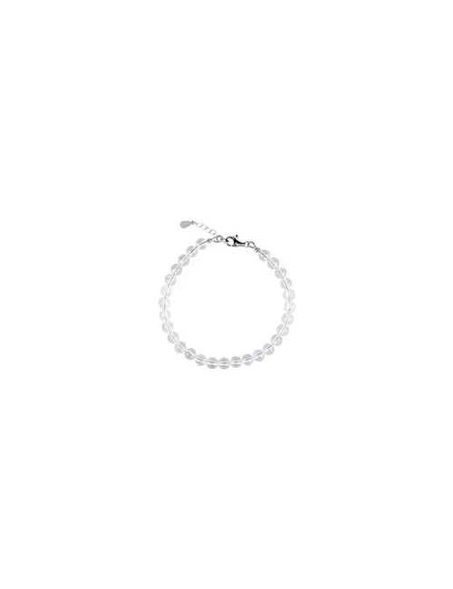 Ohrringe - Bergkristall 6mm-Kugeln - 925 Silber