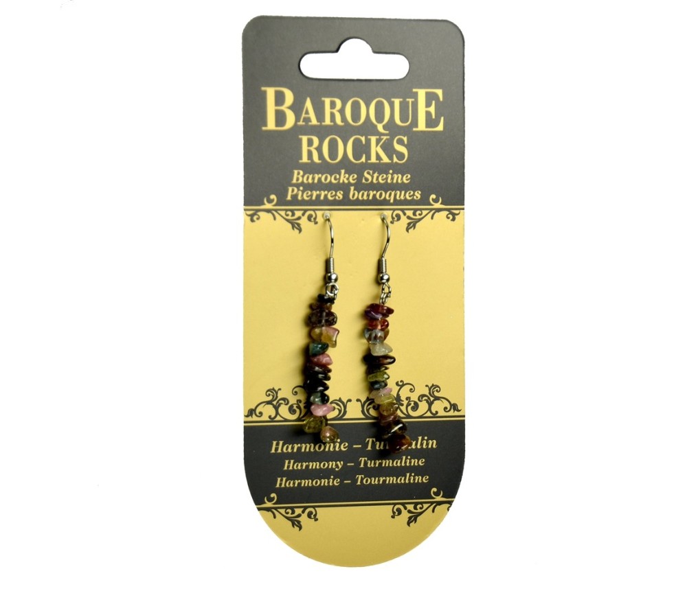 Ohrringe - Barock Classic - Turmalin  Harmonie , einreihig