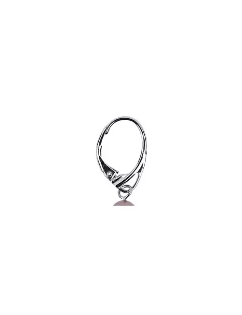 Ohrringe - Thulit 6mm-Kugeln - 925 Silber