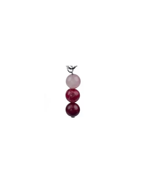 Ohrringe - Thulit 6mm-Kugeln - 925 Silber