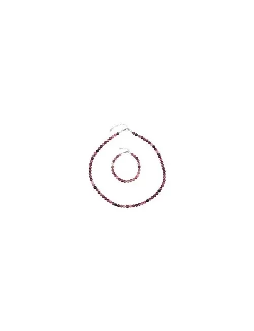 Ohrringe - Thulit 6mm-Kugeln - 925 Silber