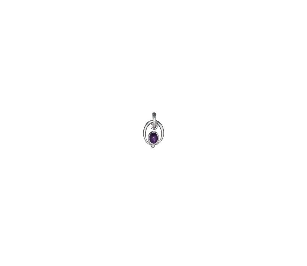 Ohrringe - Amethyst mit Oval, 3,0cm