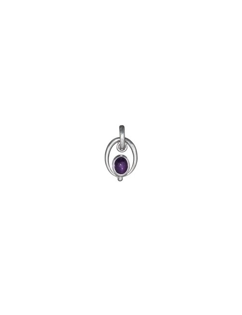 Ohrringe - Amethyst mit Oval, 3,0cm