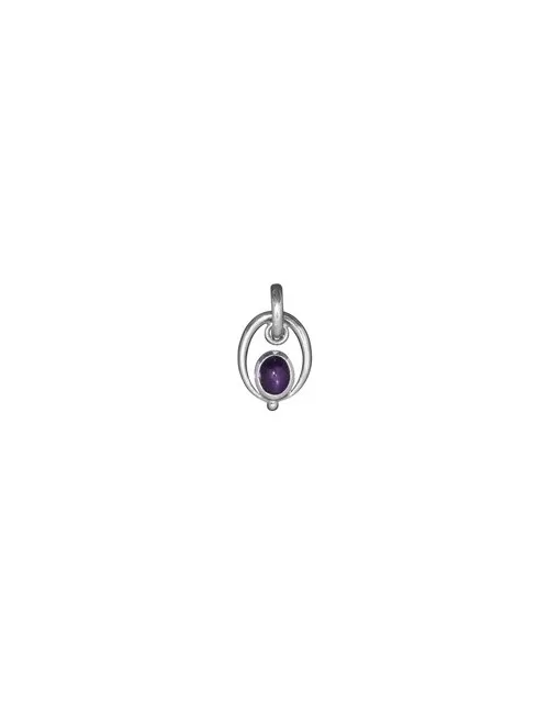 Ohrringe - Amethyst mit Oval, 3,0cm