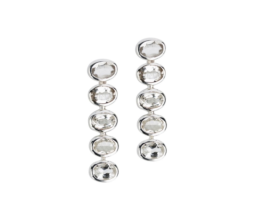 Ohrringe - Topas (4 x 6mm) facettiert, 3,0cm