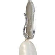 Ohrringe - Rankenzierde Perle weiß, 5,6cm - 925 Silber