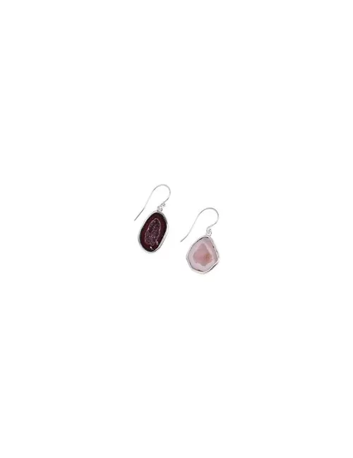 Ohrringe - Achatgeode, 3,5cm (mittel) - 925 Silber