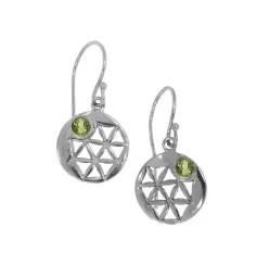 Ohrringe - Aufbruch und Neubeginn Peridot, 3,0cm, rhodiniert
