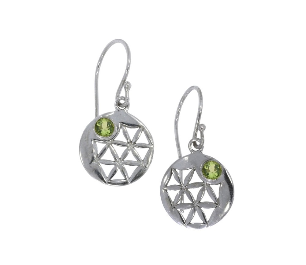 Ohrringe - Aufbruch und Neubeginn  Peridot, 3,0cm, rhodiniert