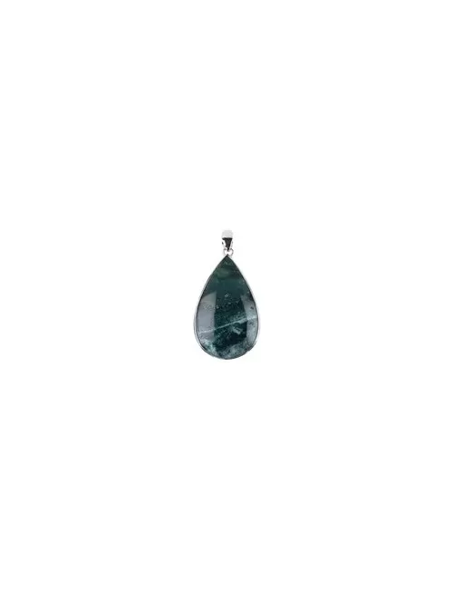Ohrringe - Ozelot-Jaspis Tropfen, 4,0cm, rhodiniert