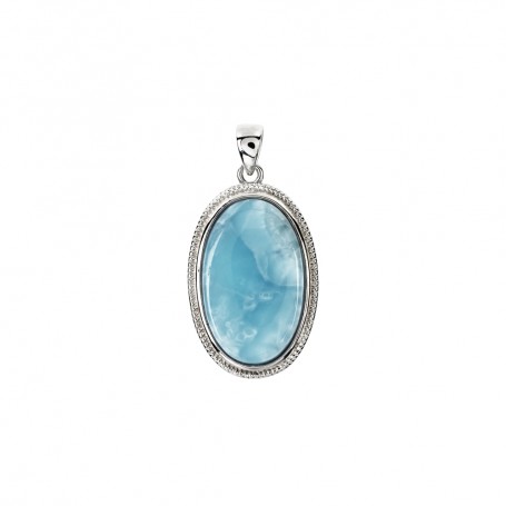 Anhänger - Larimar Oval (22 x 13mm)