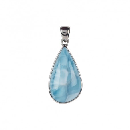 Anhänger - Larimar Tropfen (35 x 23mm)