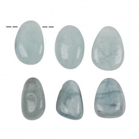 Heilsteine & Edelsteine - Trommelstein - Aquamarin B gebohrt