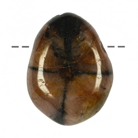 Heilsteine & Edelsteine - Trommelstein - Chiastolith (Andalusit) gebohrt