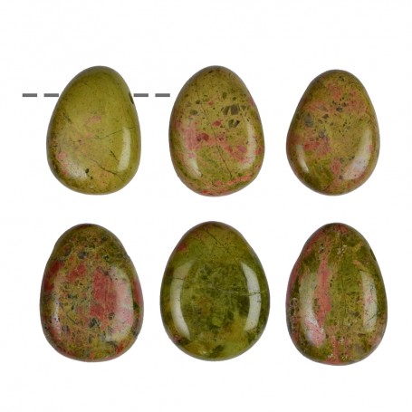 Heilsteine & Edelsteine - Trommelstein - Unakit gebohrt