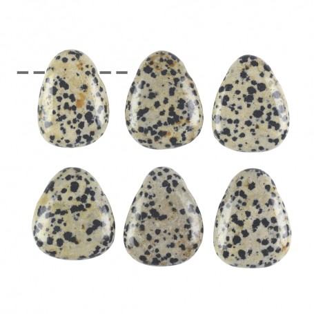 Heilsteine & Edelsteine - Trommelstein - Dalmatinerstein gebohrt