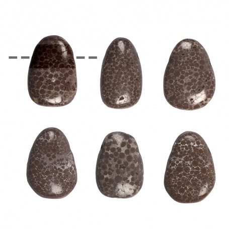 Heilsteine & Edelsteine - Trommelstein - Kalkoolith gebohrt