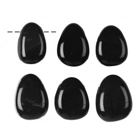 Heilsteine & Edelsteine - Trommelstein - Obsidian (schwarz) gebohrt
