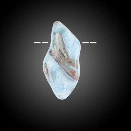 Heilsteine & Edelsteine - Trommelstein - Larimar gebohrt - Unikat