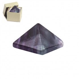Heilsteine & Edelsteine  - Pyramide Fluorit in Geschenkschachtel ca. 3cm