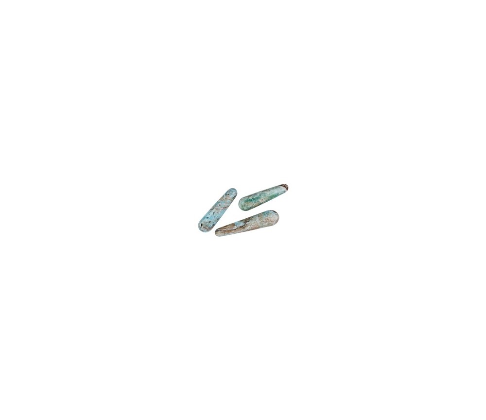 Heilsteine & Edelsteine - Massagegriffel Calcit (Karibikcalcit), 11-13 x 2-3cm