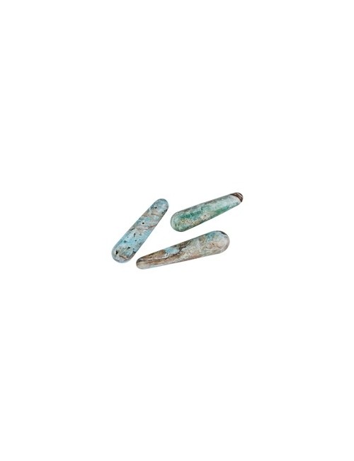 Heilsteine & Edelsteine - Massagegriffel Calcit (Karibikcalcit), 11-13 x 2-3cm