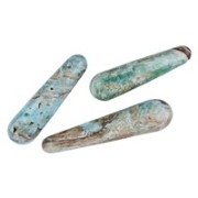 Heilsteine & Edelsteine - Massagegriffel Calcit (Karibikcalcit), 11-13 x 2-3cm