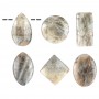 Heilsteine & Edelsteine - Anhänger - Cabochon Mondstein gebohrt - 6er Pack