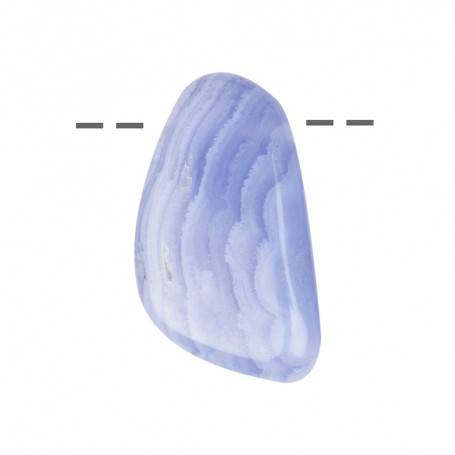 Heilsteine & Edelsteine - Anhänger - Freeform Chalcedon (blau) gebohrt