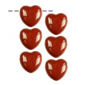Heilsteine & Edelsteine - Anhänger - Herz Jaspis (rot) gebohrt