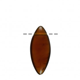 Heilsteine & Edelsteine - Anhänger - Navette Bernstein (Indonesien) gebohrt