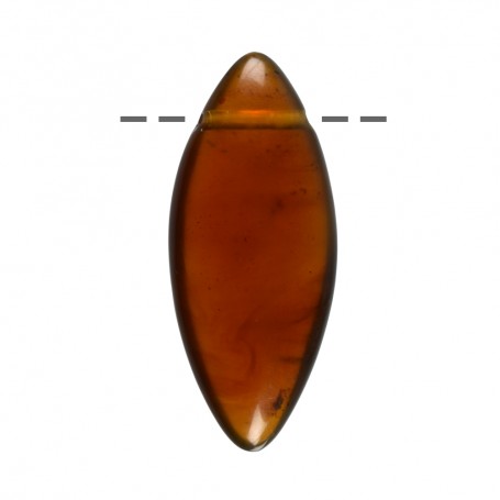 Heilsteine & Edelsteine - Anhänger - Navette Bernstein (Indonesien) gebohrt