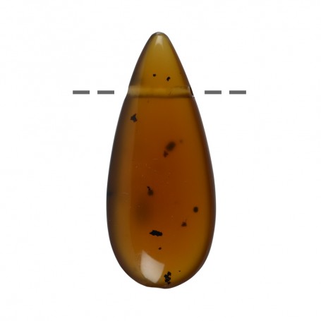 Heilsteine & Edelsteine - Anhänger - Tropfen Bernstein (Indonesien) gebohrt