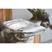 Spirit of OM - Kuscheldecke Blume des Lebens - grau