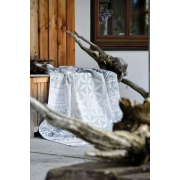 Spirit of OM - Kuscheldecke Blume des Lebens - grau
