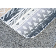 Spirit of OM - Kuscheldecke Blume des Lebens - grau