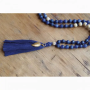 The Spirit of OM - Halskette - Mala - Sodalith, Sandelholz - blau