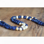 The Spirit of OM - Halskette - Mala - Sodalith, Sandelholz - blau