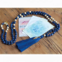 The Spirit of OM - Halskette - Mala - Sodalith, Sandelholz - blau