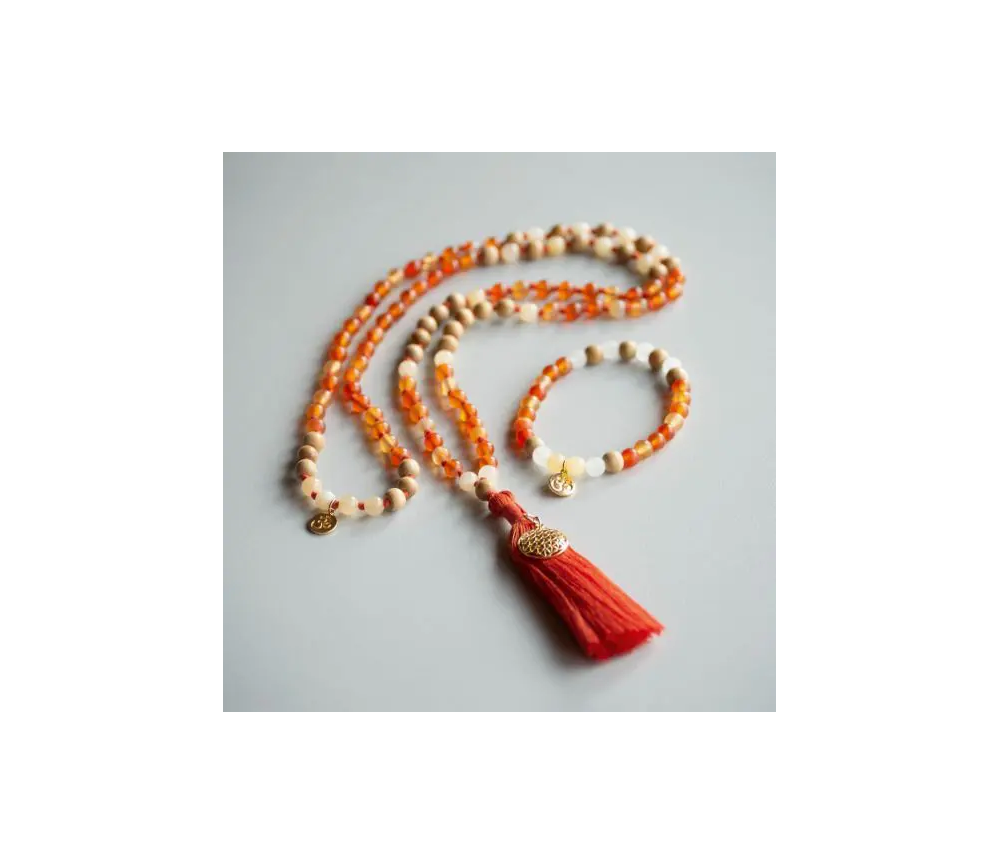 Spirit of OM - Kette - Mala Carneol