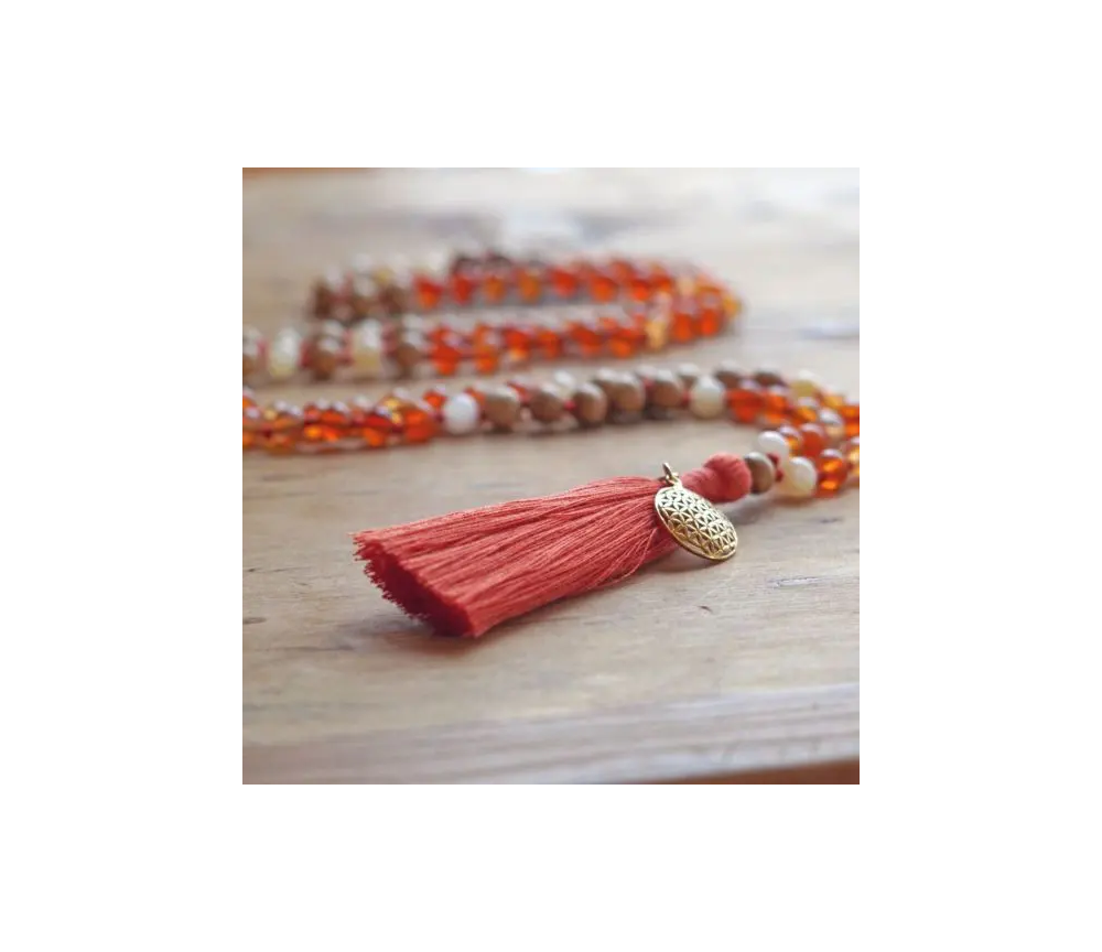 Spirit of OM - Kette - Mala Carneol