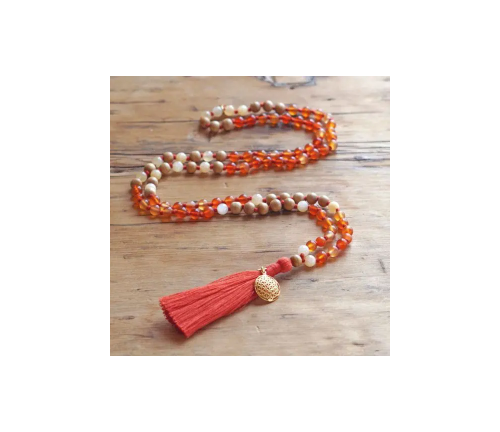 Spirit of OM - Kette - Mala Carneol