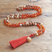 Spirit of OM - Kette - Mala Carneol