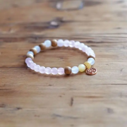 Spirit of OM - Armband Rosenquarz