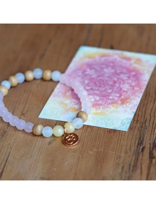 Spirit of OM - Armband Rosenquarz