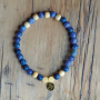 The Spirit of OM - Armband - Sodalith, Sandelholz - blau