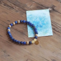 The Spirit of OM - Armband - Sodalith, Sandelholz - blau