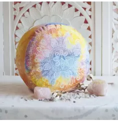 Spirit of OM - Meditationskissen rund - bunt