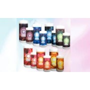 Engelalm - Energiekerze - Chakra - alle 7 Chakren im Set  - verschiedene Größen