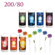 Engelalm - Energiekerze - Chakra - alle 7 Chakren im Set  - verschiedene Größen